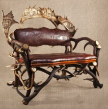 Kanapa z poroża jelenia dwu-osobowa