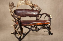 Kanapa z poroża jelenia dwu-osobowa