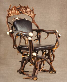 Fotel z poroża jelenia