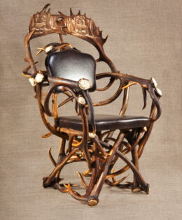 Fotel z poroża jelenia 2