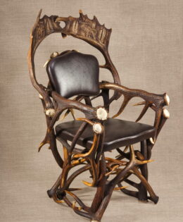 Fotel z poroża jelenia 3