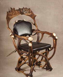 Fotel z poroża jelenia 4